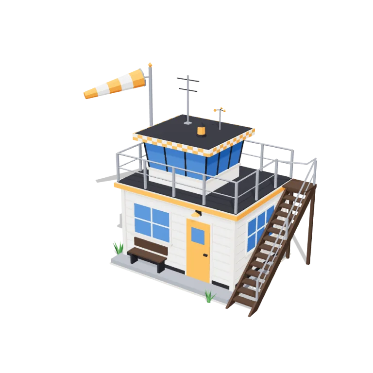 Control hut — free 3D model