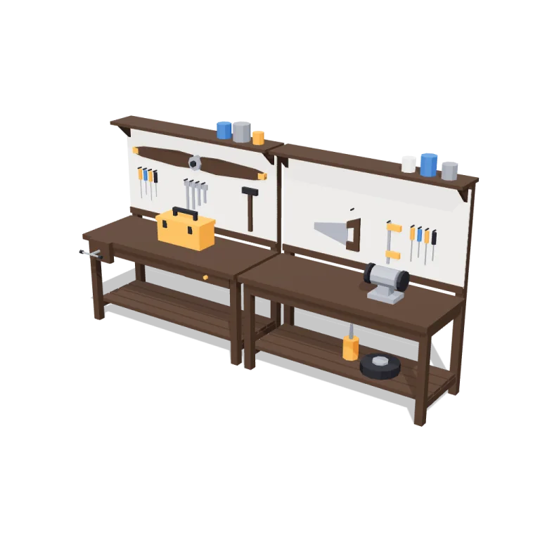 Tool benches — free 3D model
