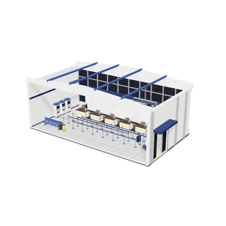 Check-in hall — free 3D model