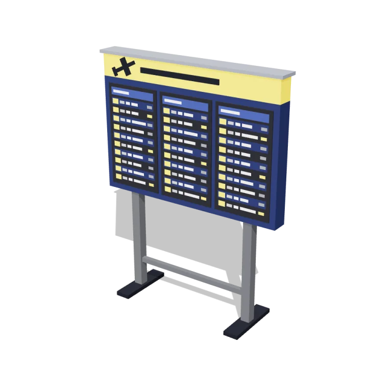 Departure boards — free 3D model