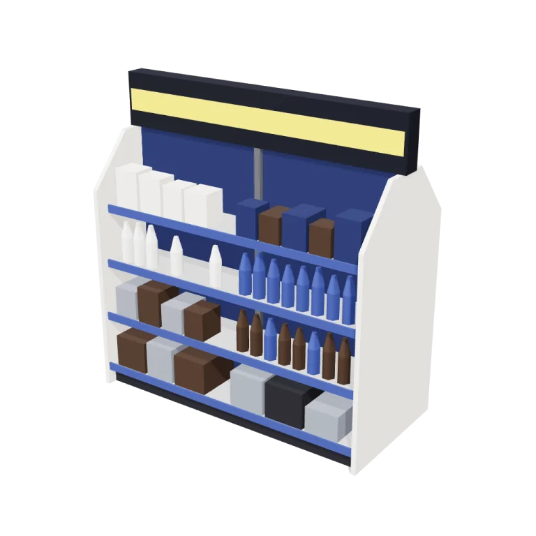 Duty-free shelves — free 3D model