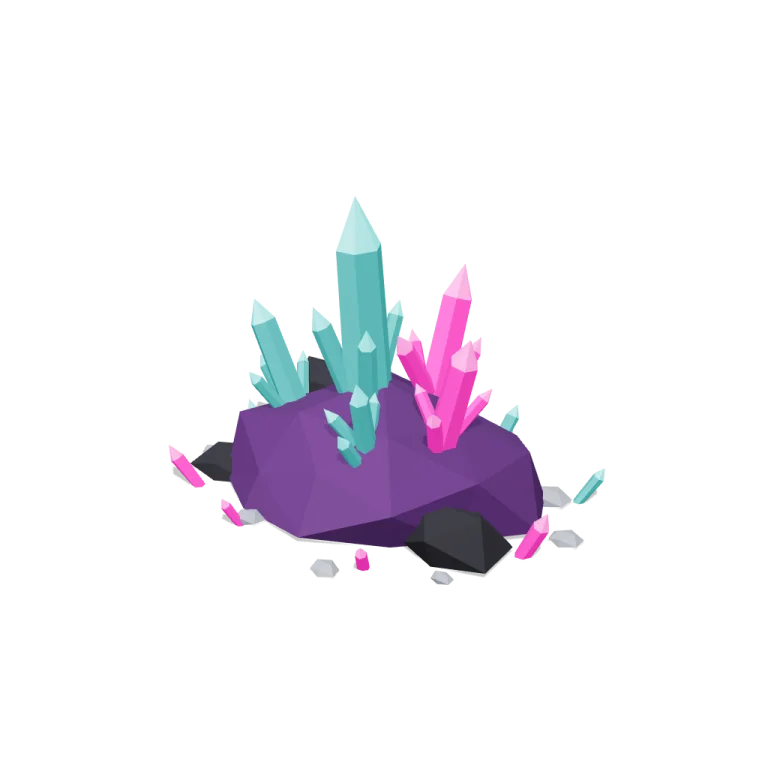 Crystal outcrops — free 3D model