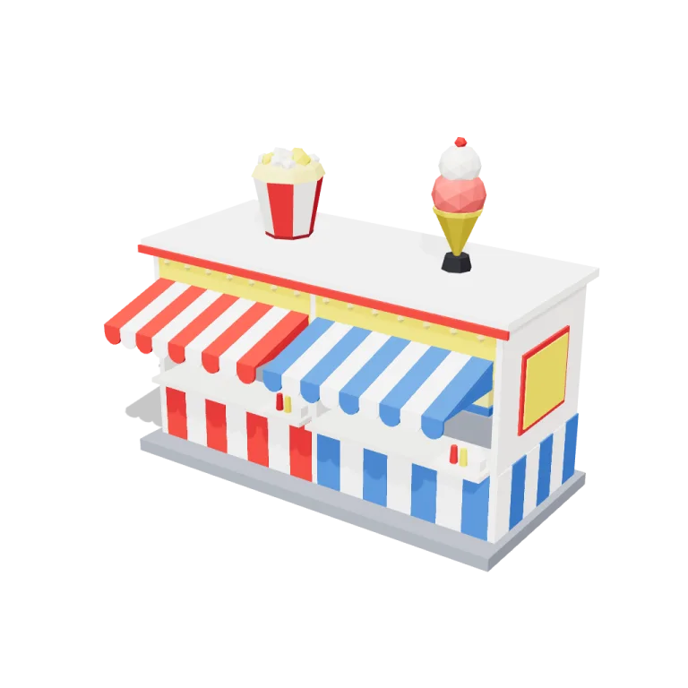 Food stalls — free 3D model