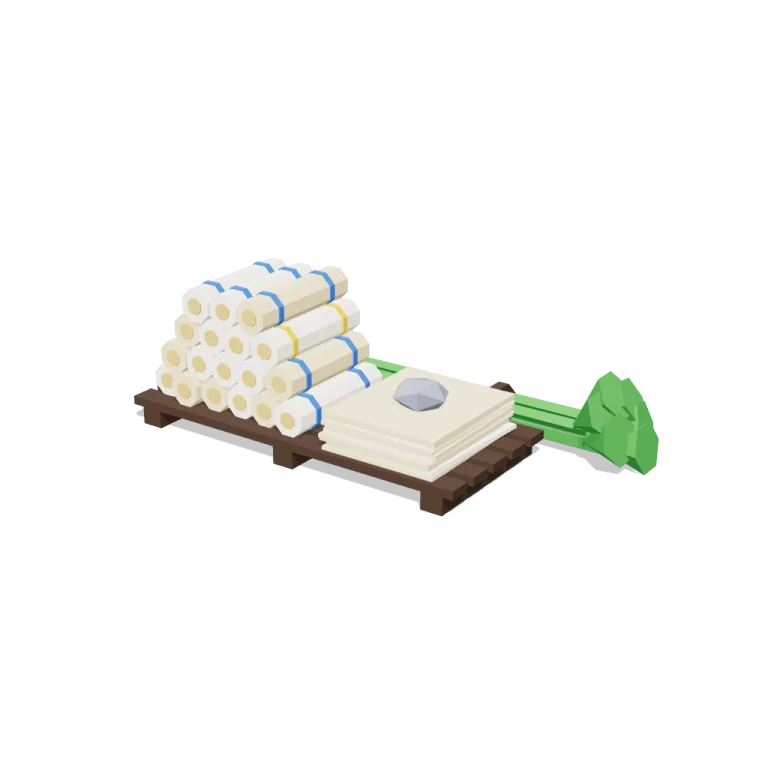 Papyrus stacks — free 3D model