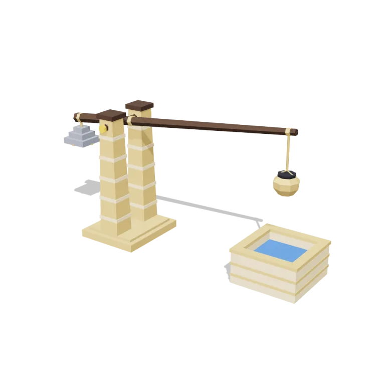 Shaduf water lift — free 3D model