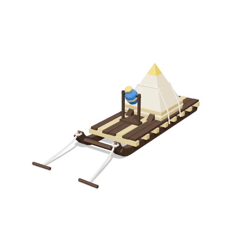 Stone sledge — free 3D model