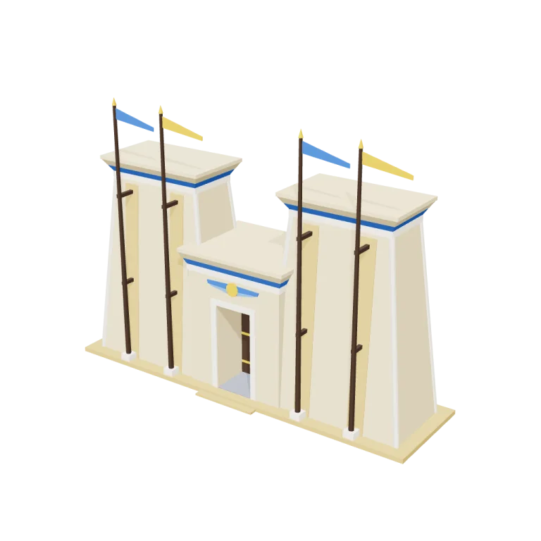 Temple pylons — free 3D model