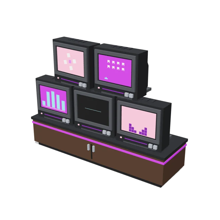 Blinking screens — free 3D model
