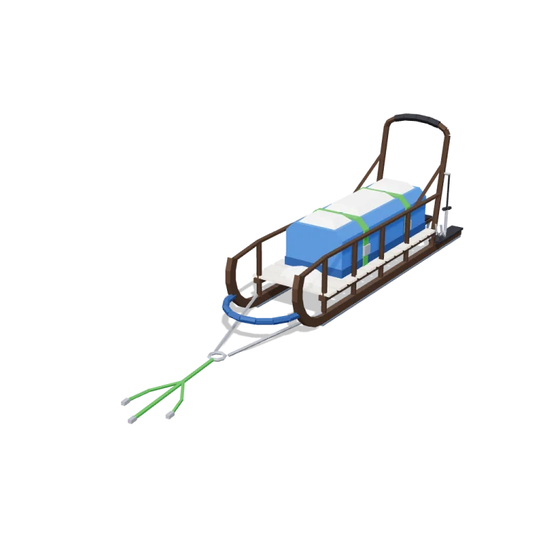 Dog sled — free 3D model