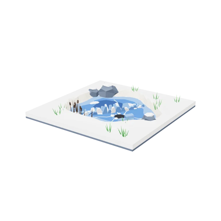 Frozen lake — free 3D model
