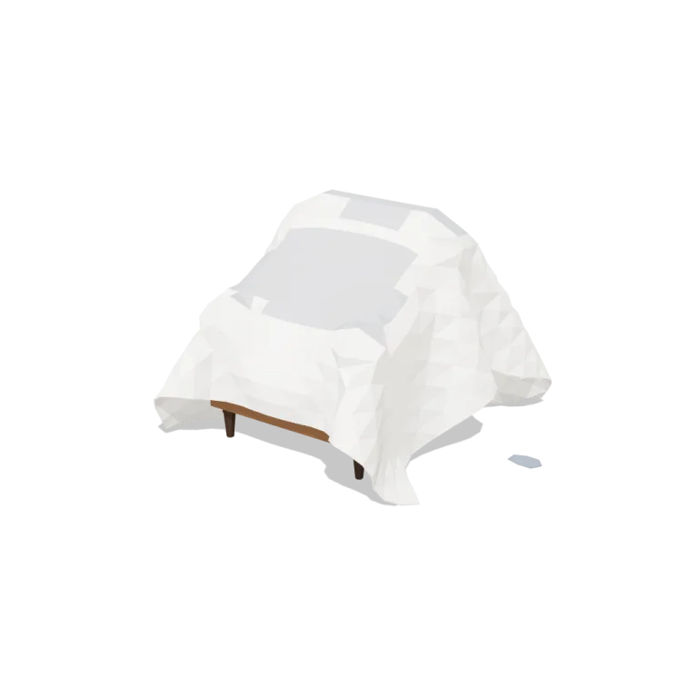 Sheet-covered furniture — free 3D model