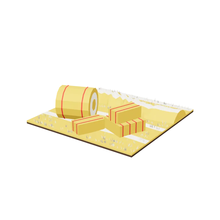 Hay field tiles — free 3D model