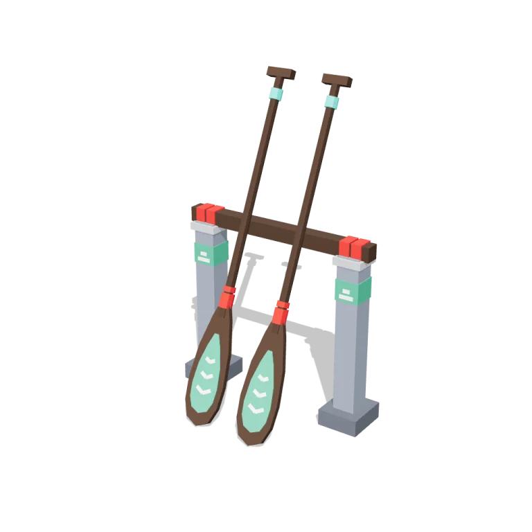 Canoes' oars — free 3D model