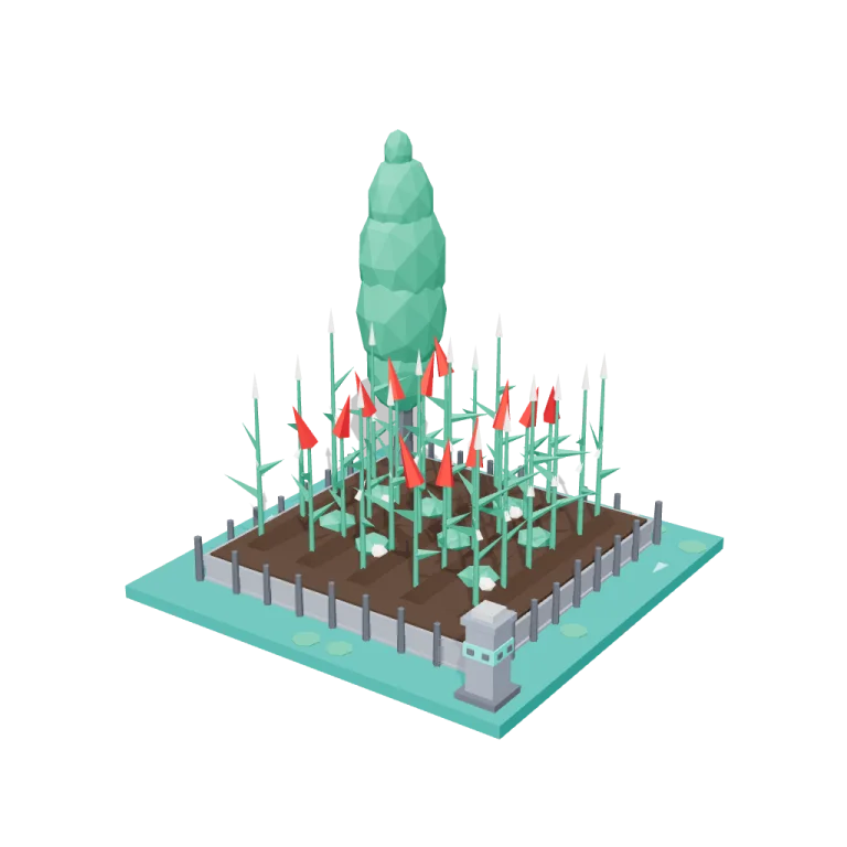 Floating garden tiles — free 3D model