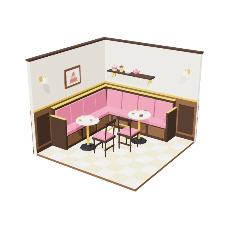 Cafe corner — free 3D model