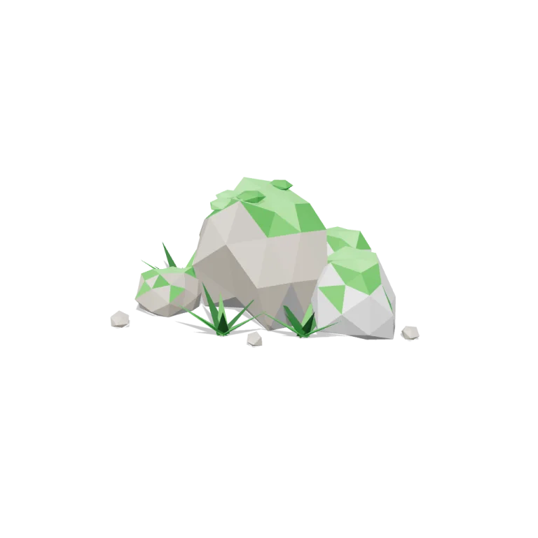 Moss rocks — free 3D model