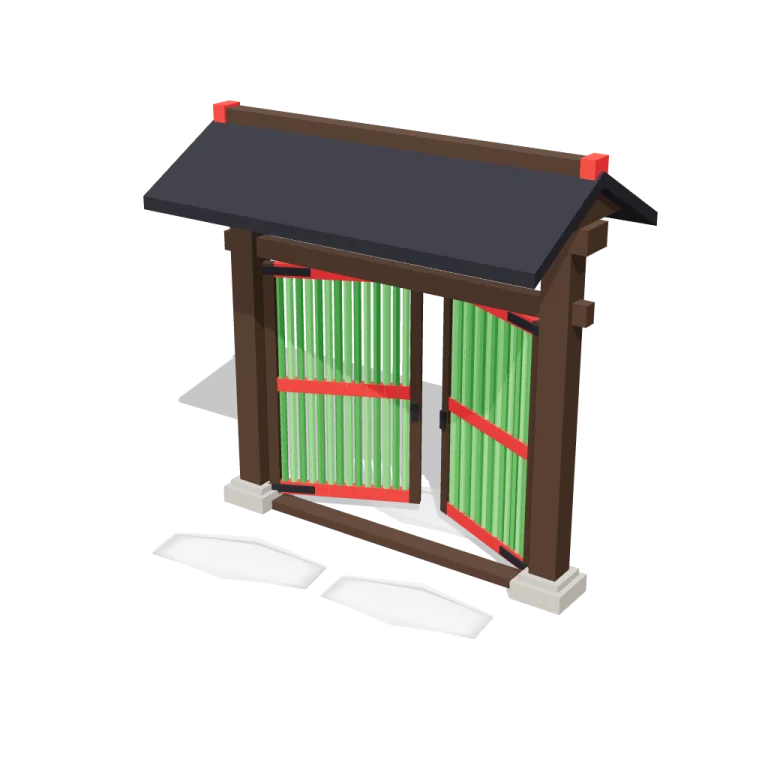 Wooden gates — free 3D model