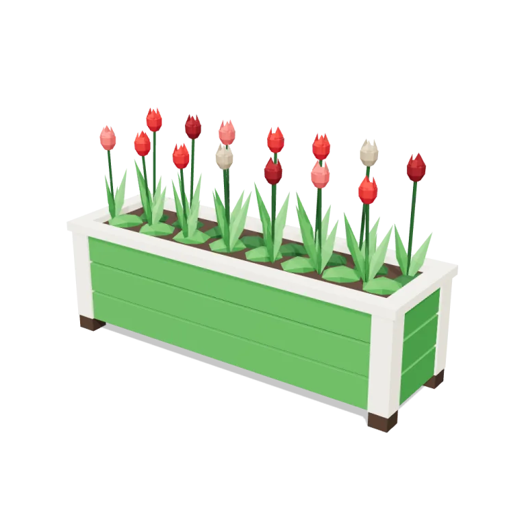 Flower boxes — free 3D model