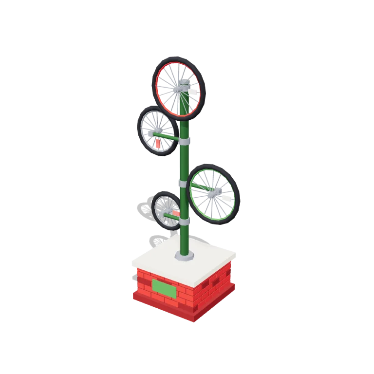 Turning wheels — free 3D model