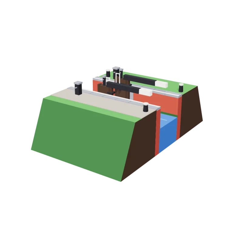 Lock gates — free 3D model