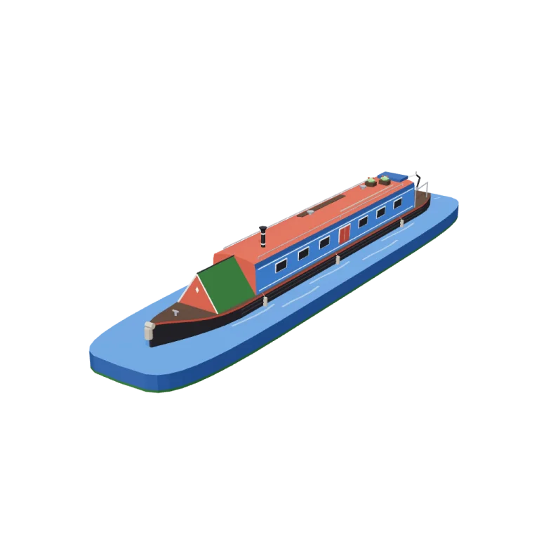 Narrowboats — free 3D model