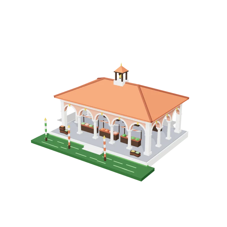 Market loggia — free 3D model