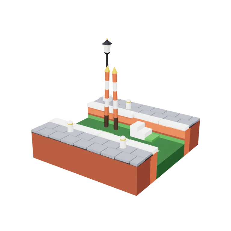 Quay and canal tiles — free 3D model