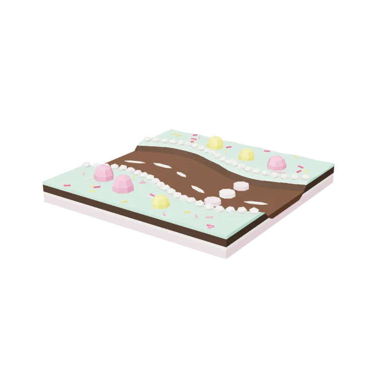 Chocolate river tiles — free 3D model