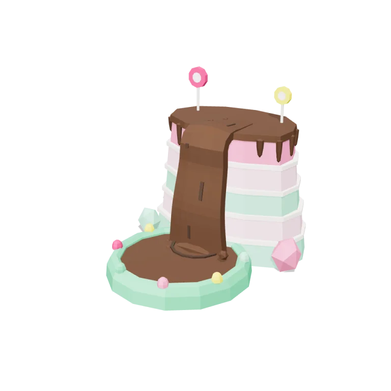 Chocolate waterfall — free 3D model