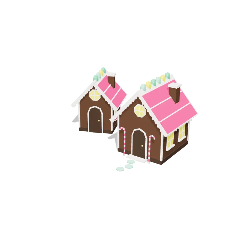 Gingerbread houses — free 3D model