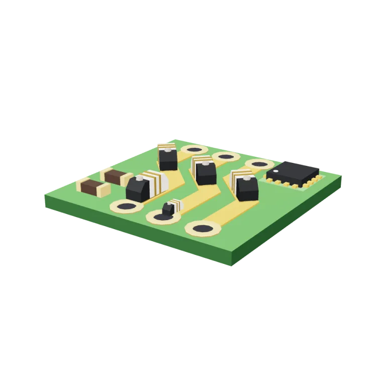 Data packets on traces — free 3D model