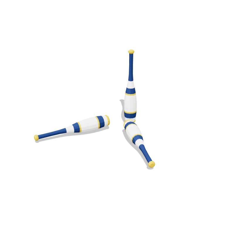 Juggling clubs — free 3D model