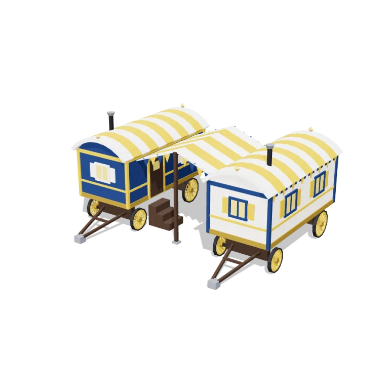 Performer caravans — free 3D model