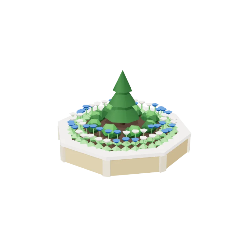 Flower beds — free 3D model