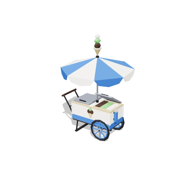 Ice cream cart — free 3D model