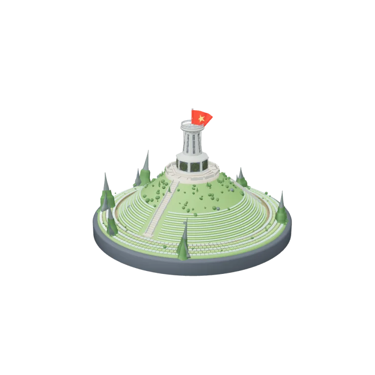 Cột cờ Lũng Cú, Hà Giang — free 3D model