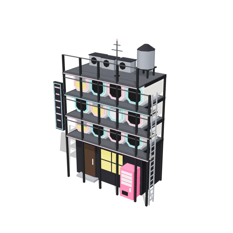 Capsule hotel — free 3D model