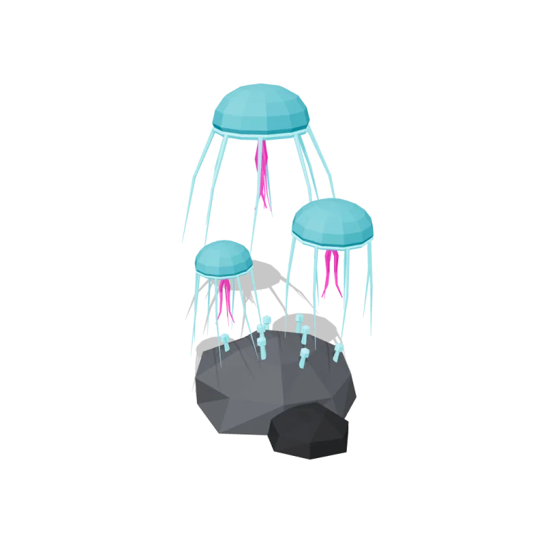 Drifting jellies — free 3D model