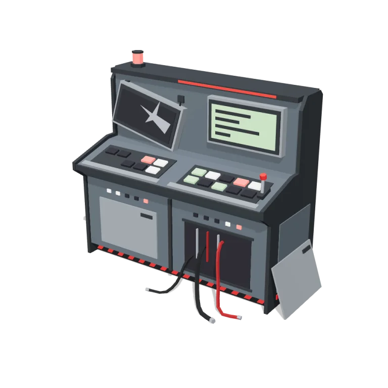 Broken consoles — free 3D model
