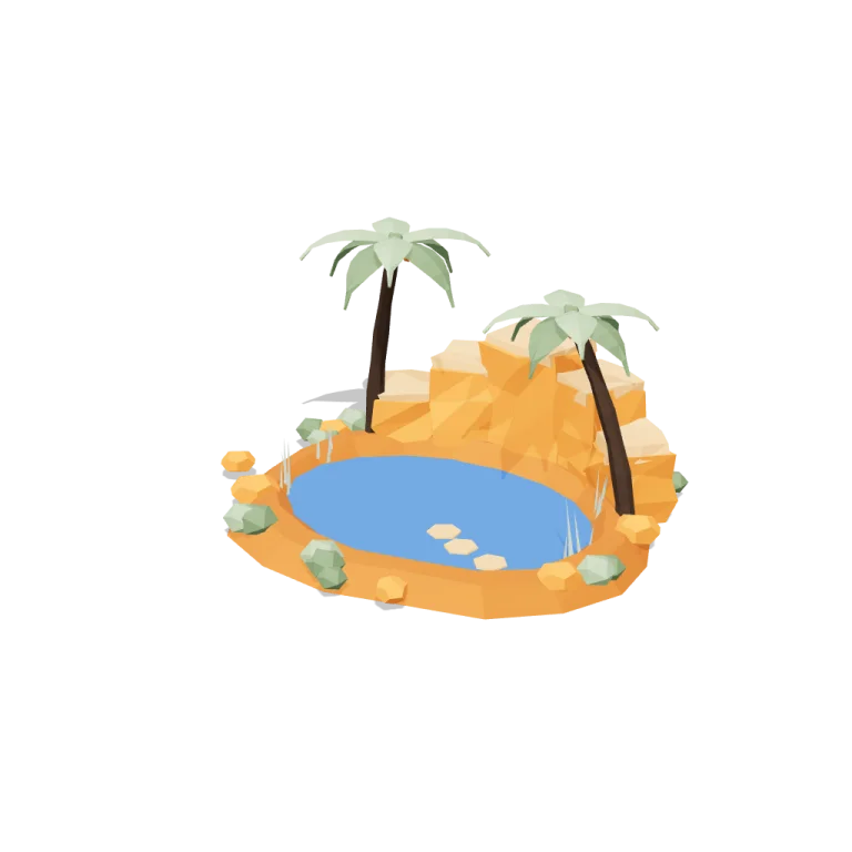 Oasis pool — free 3D model