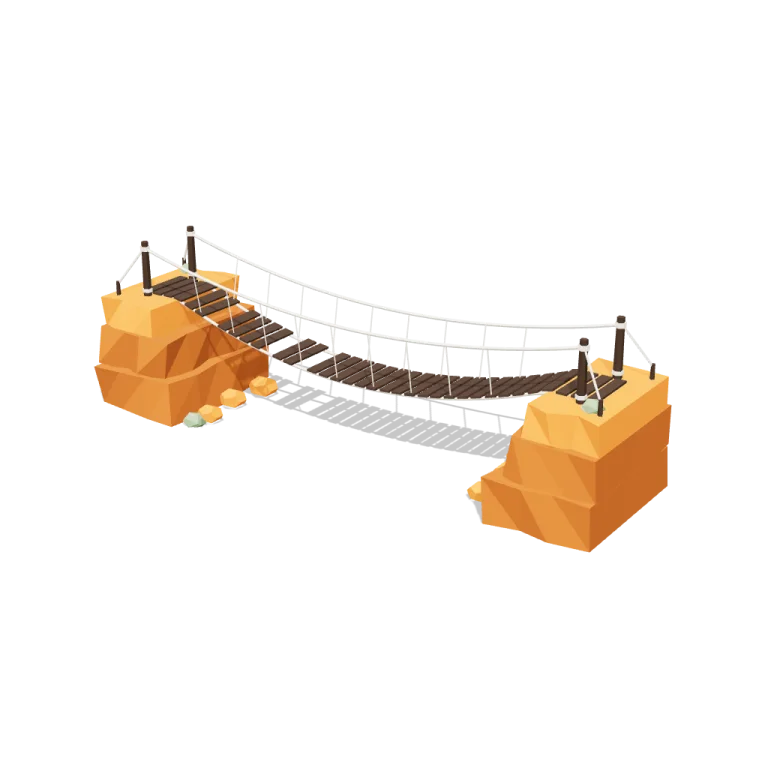 Rope bridge — free 3D model