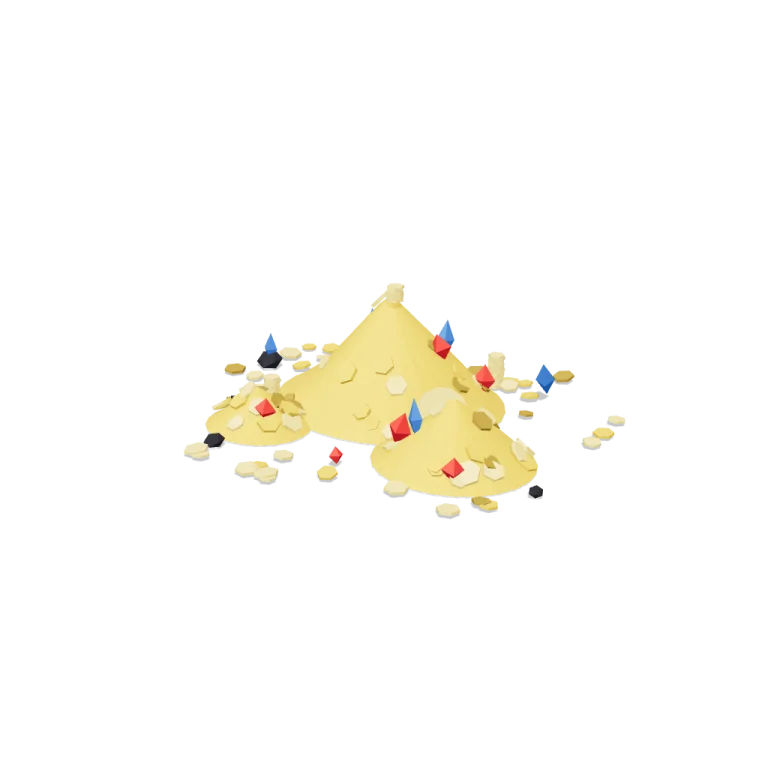 Coin piles — free 3D model