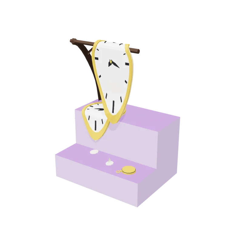 Melting clocks — free 3D model