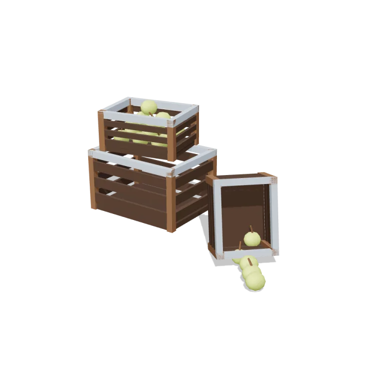 Fruit crates — free 3D model