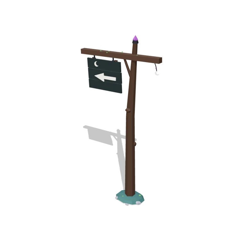 Creaking sign — free 3D model