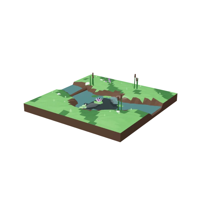 Lily pond tiles — free 3D model