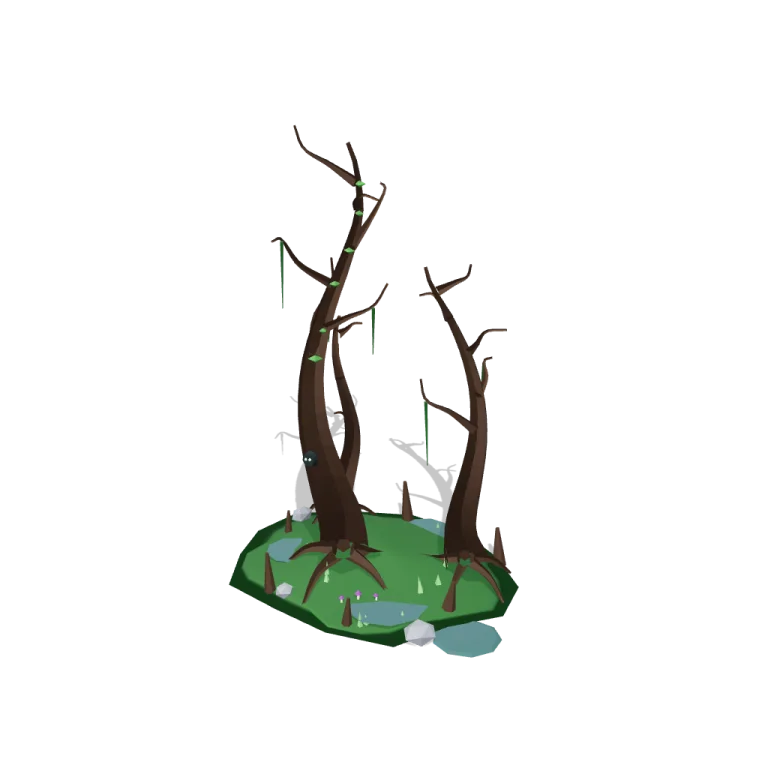 Twisted trees — free 3D model