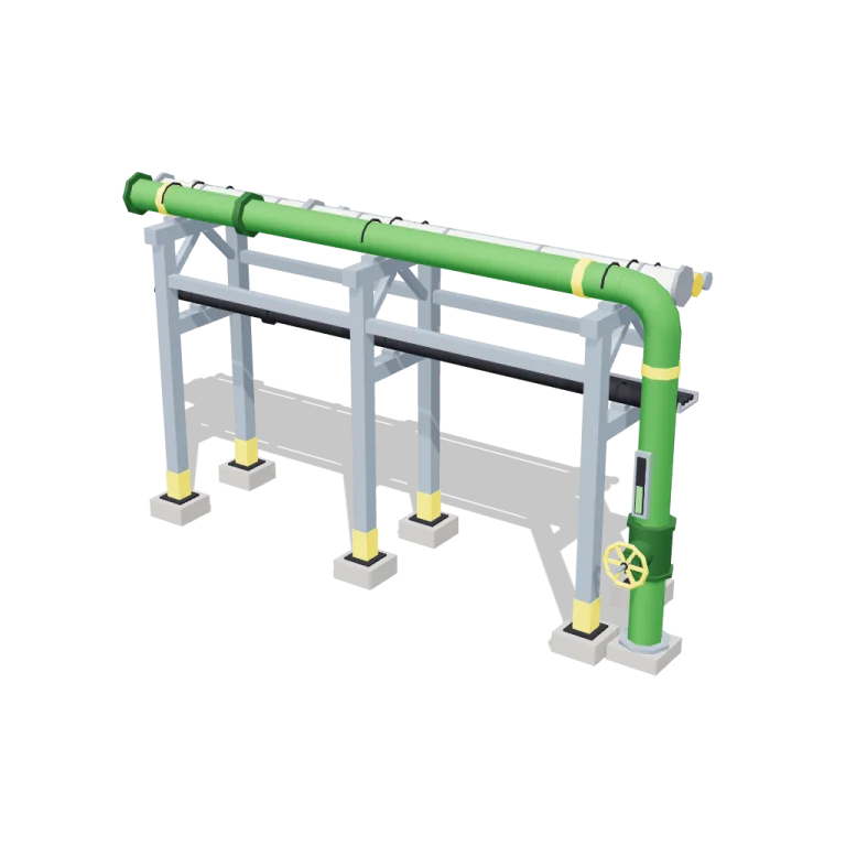 Pipe runs — free 3D model