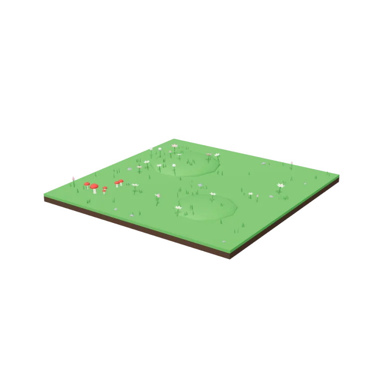 Flower meadow tiles — free 3D model