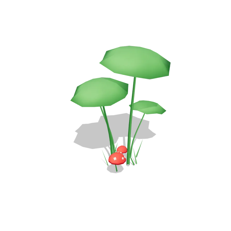 Leaf umbrellas — free 3D model